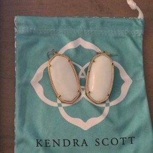 White Danielle Kendra Scott Earrings